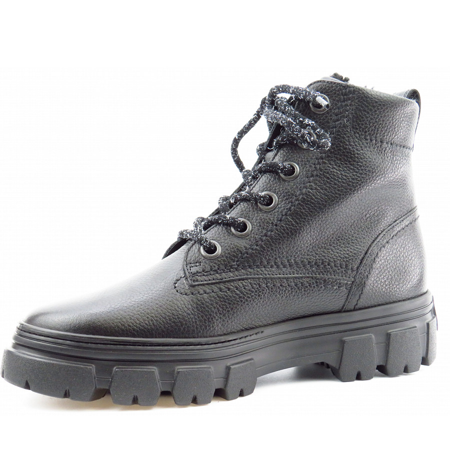 Paul Green Damen Calf Black Lammfell Stiefelette In Schwarz