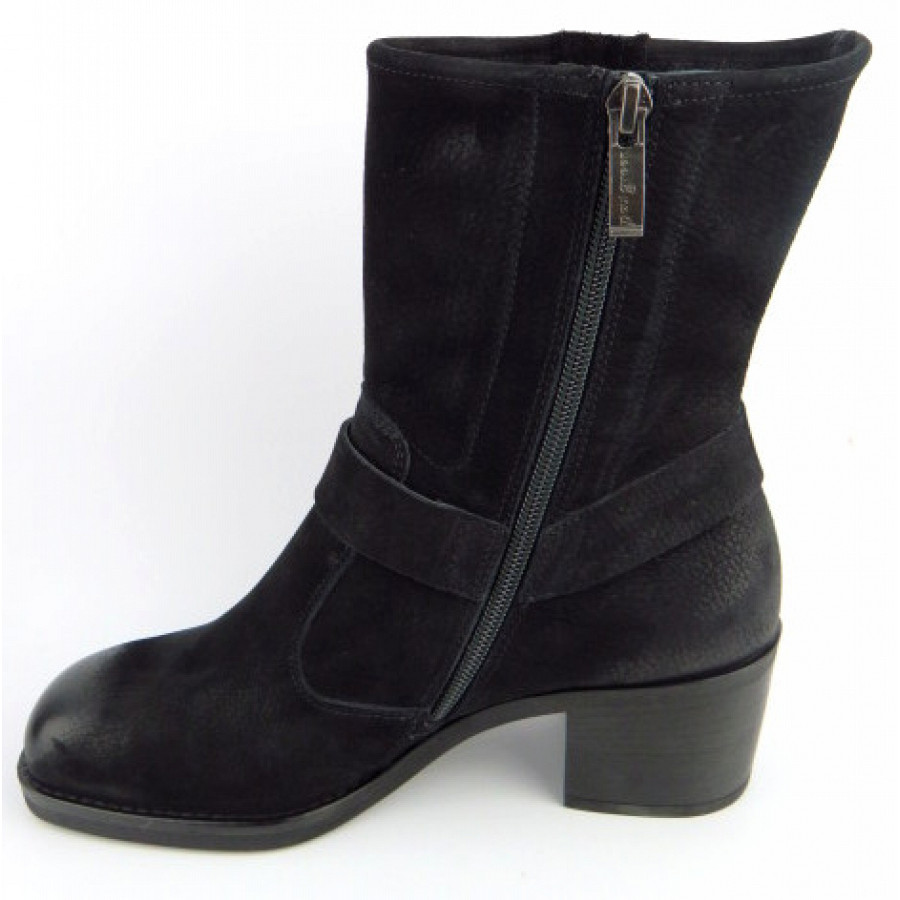 Paul Green Damen Grained Nubuk Stiefelette In Schwarz