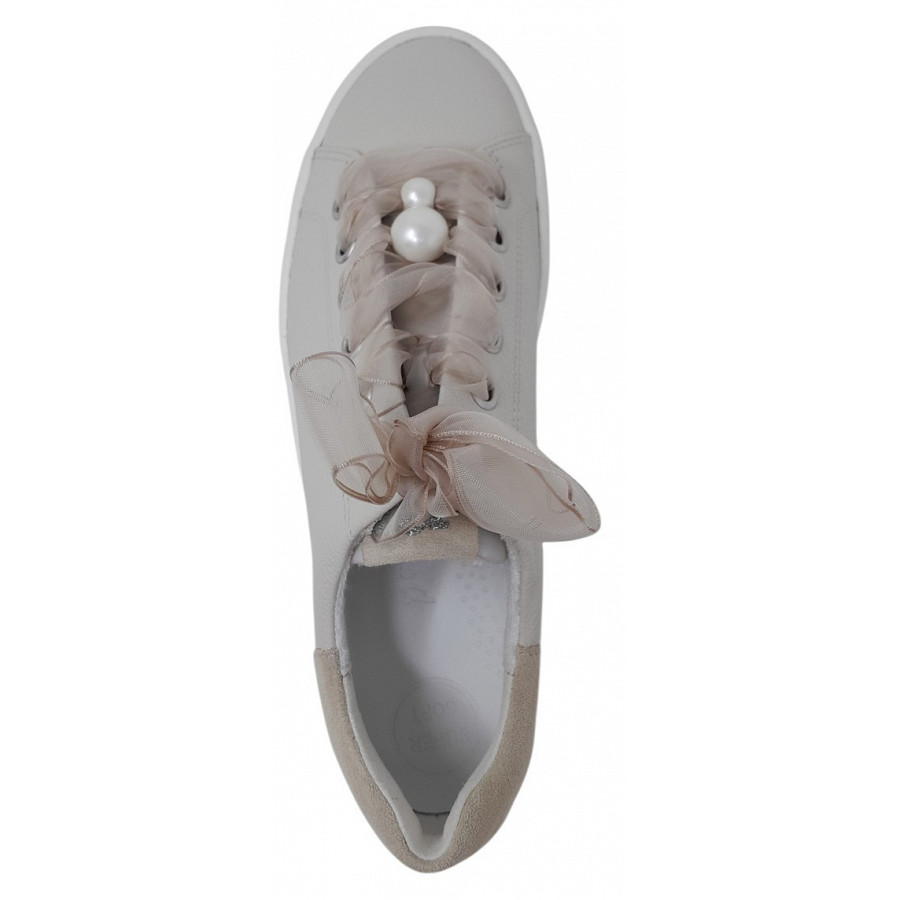 Paul Green Damen Sneaker In Ivory Bisquit