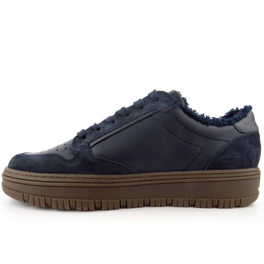 Paul Green Damen Nubuk Calf Space Sportlicher Schnürer In Blau