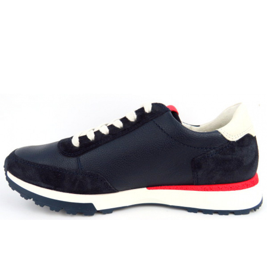 Paul Green Damen Calf Velour Space Sneaker In Blau