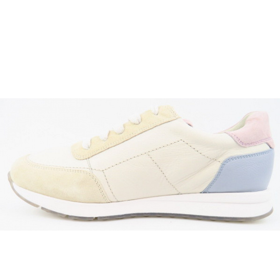 Paul Green Damen Ivory Lavender Zip Soft Sneaker Low In 1 Hellgrau/Flieder