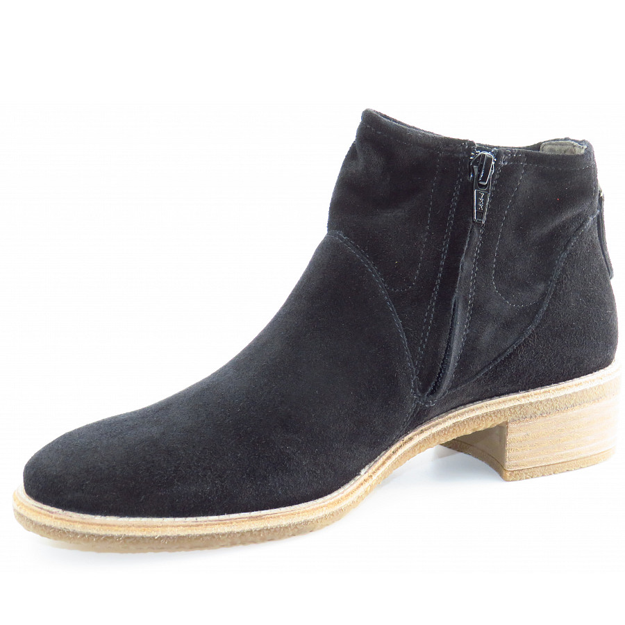 Paul Green Damen Royal Suede Schwarz Stiefelette In Schwarz