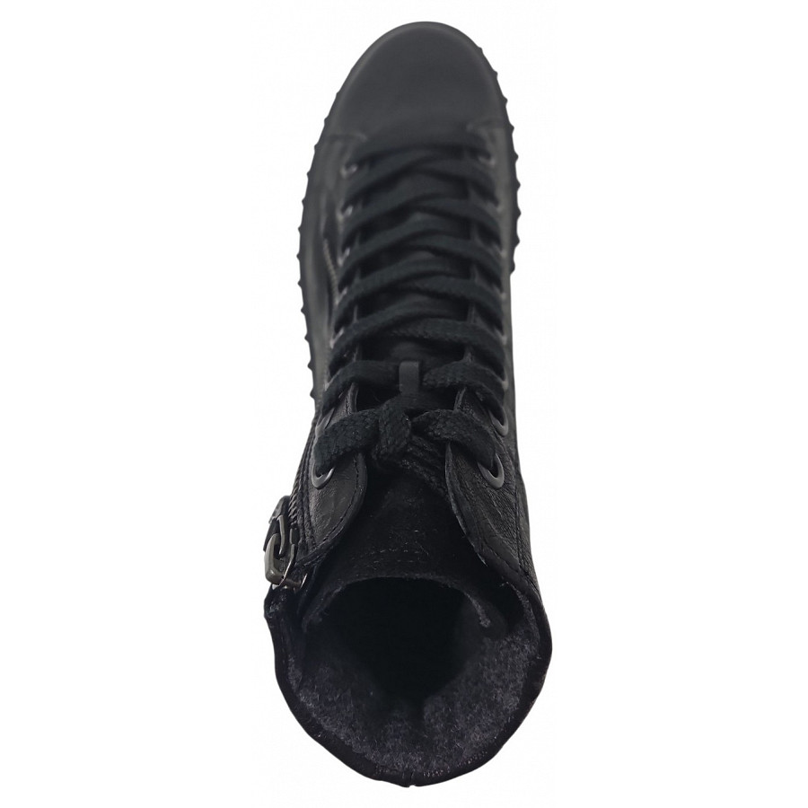 Paul Green Damen Schnürstiefel In Black