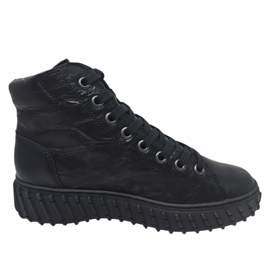 Paul Green Damen Schnürstiefel In Black