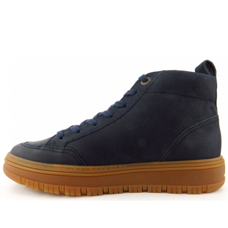Paul Green Damen Sportnubuk Space Zip Sneaker High In Blau