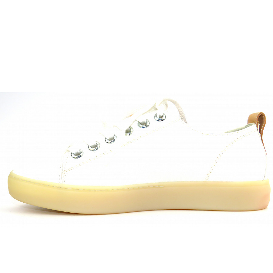 Paul Green Damen Canvas White/Sky Sneaker In Weiss/Hellblau