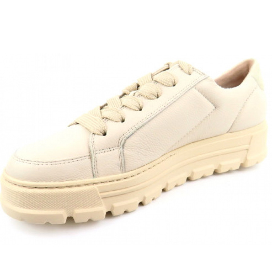 Paul Green Damen Mastercalf Bisuit Ivory Elegante Schnürer In 4 Beige/Hellgrau
