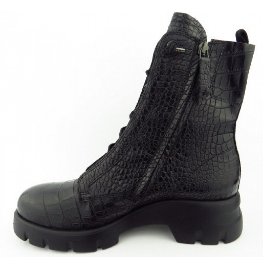 Paul Green Damen Croco Boots In 02 Schwarz