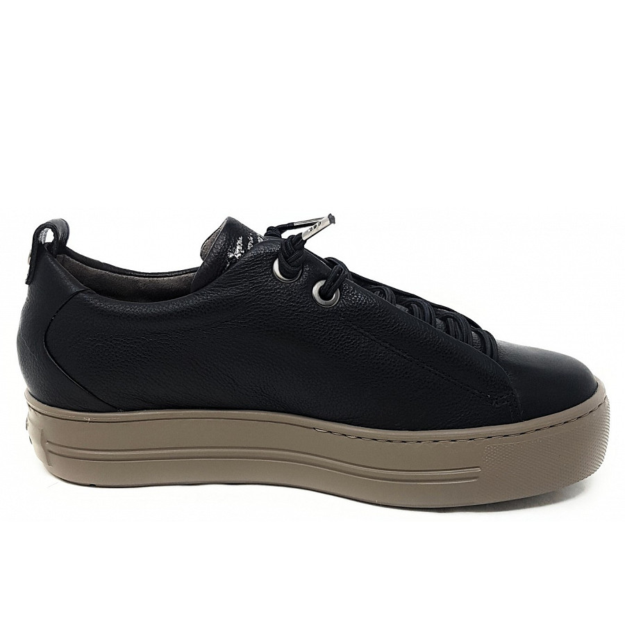 Paul Green Damen Sportlicher Schnürer In Black Fango