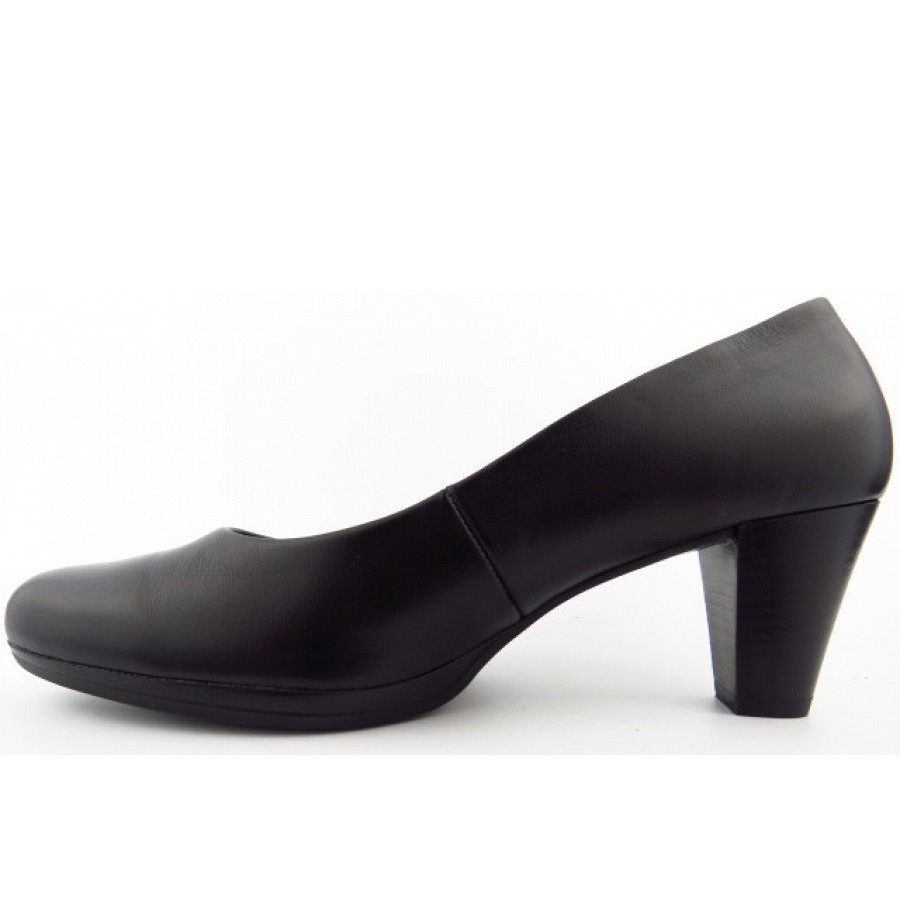 Paul Green Damen Kalbleder Schwarz Pumps In Schwarz