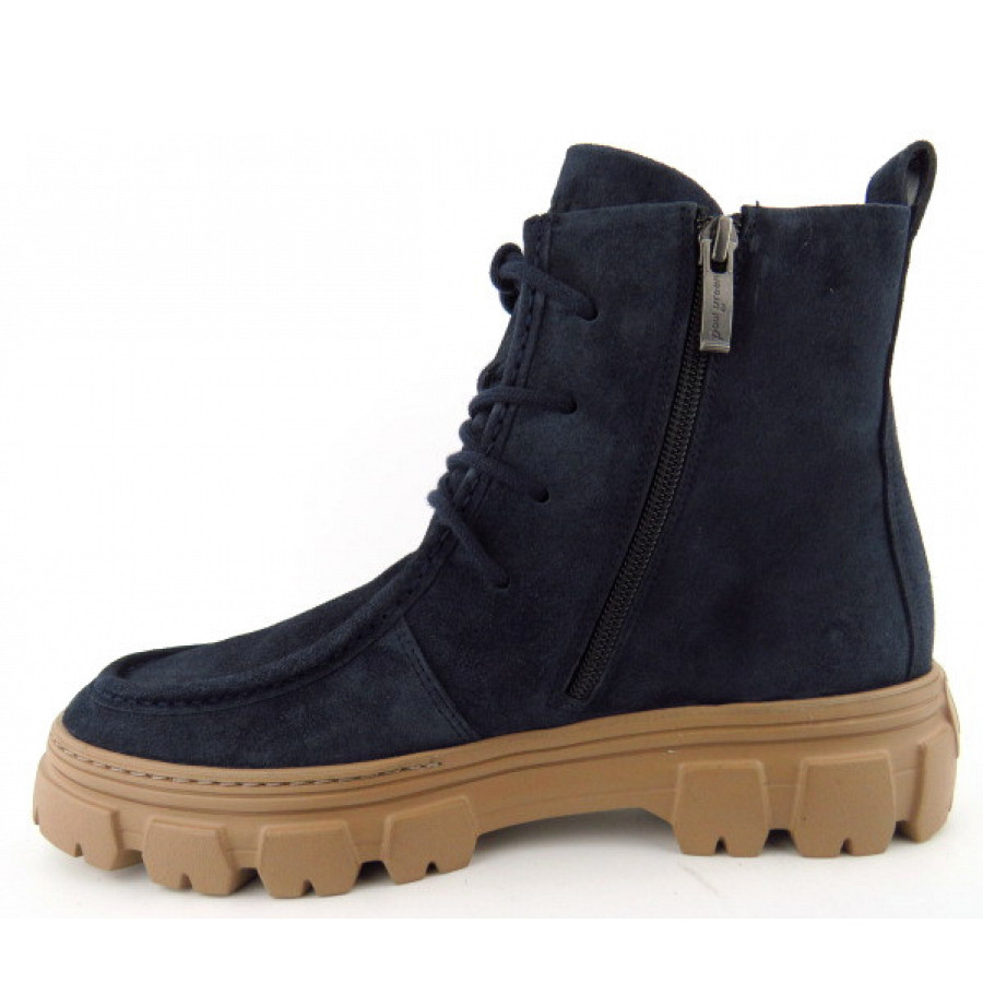 Paul Green Damen Veloursleder Stiefelette In Blau