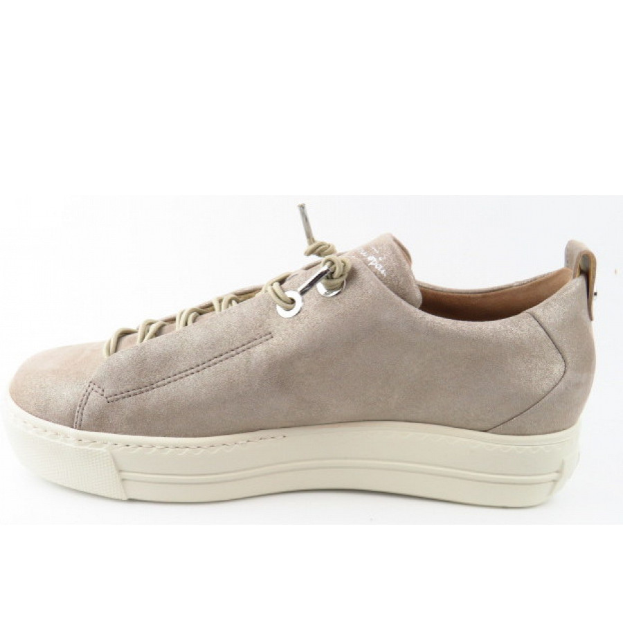Paul Green Damen Samtziege Met. Cachemire Sneaker Low In Beige Metallic