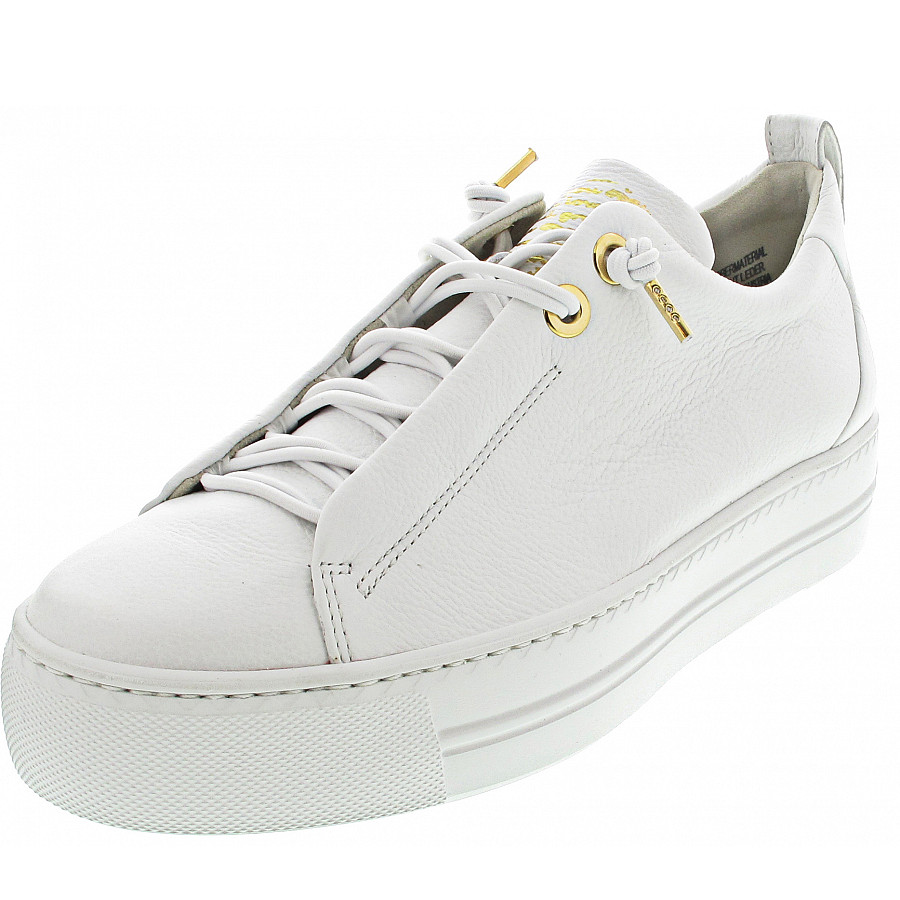 Paul Green Damen Sneaker Low In White-Gold