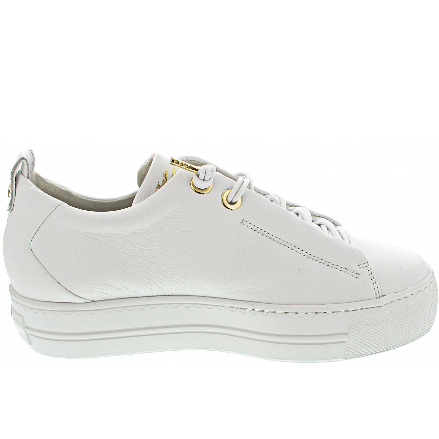 Paul Green Damen Sneaker Low In White-Gold