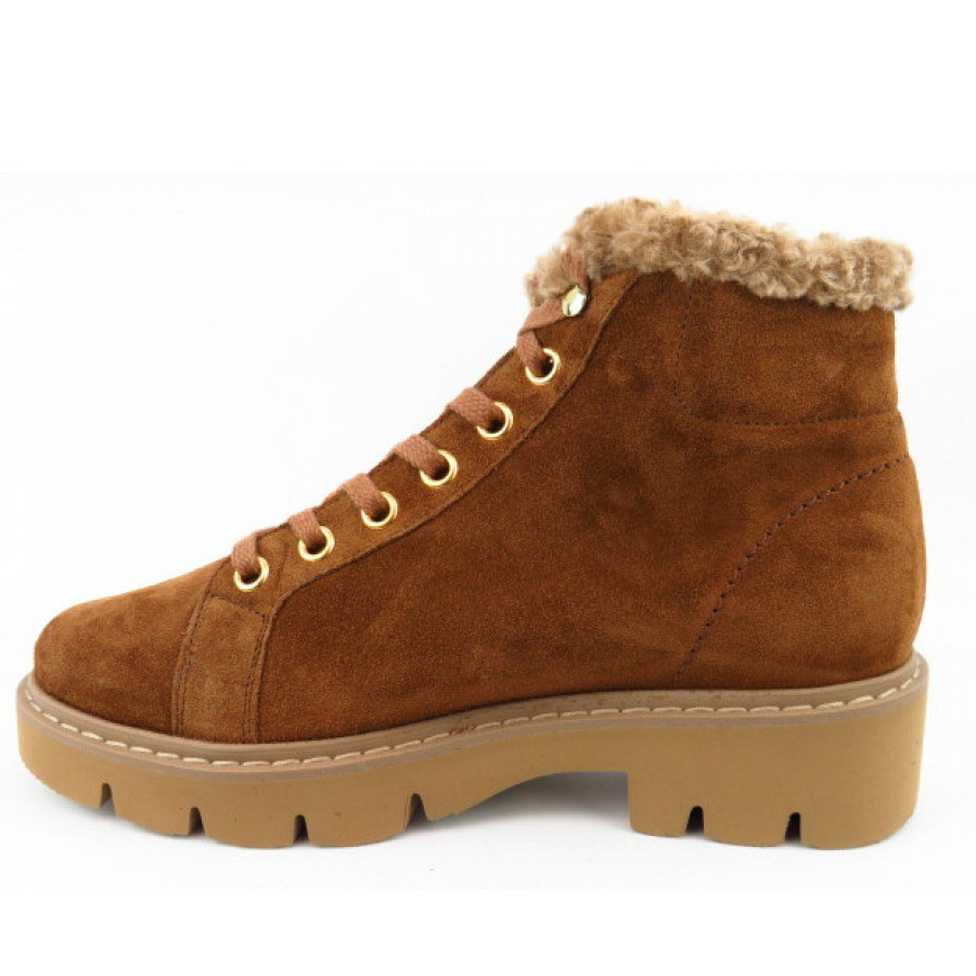 Paul Green Damen Soft Suede Toffee Stiefelette In Mittelbraun