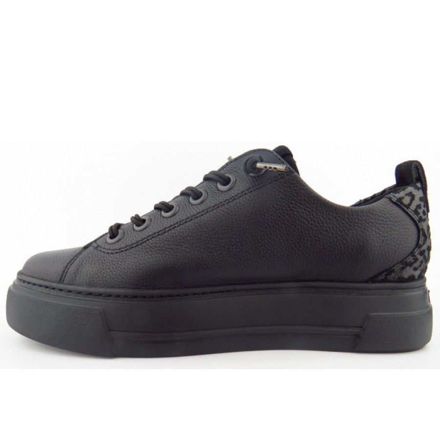 Paul Green Damen Calf Sneaker Low In Schwarz