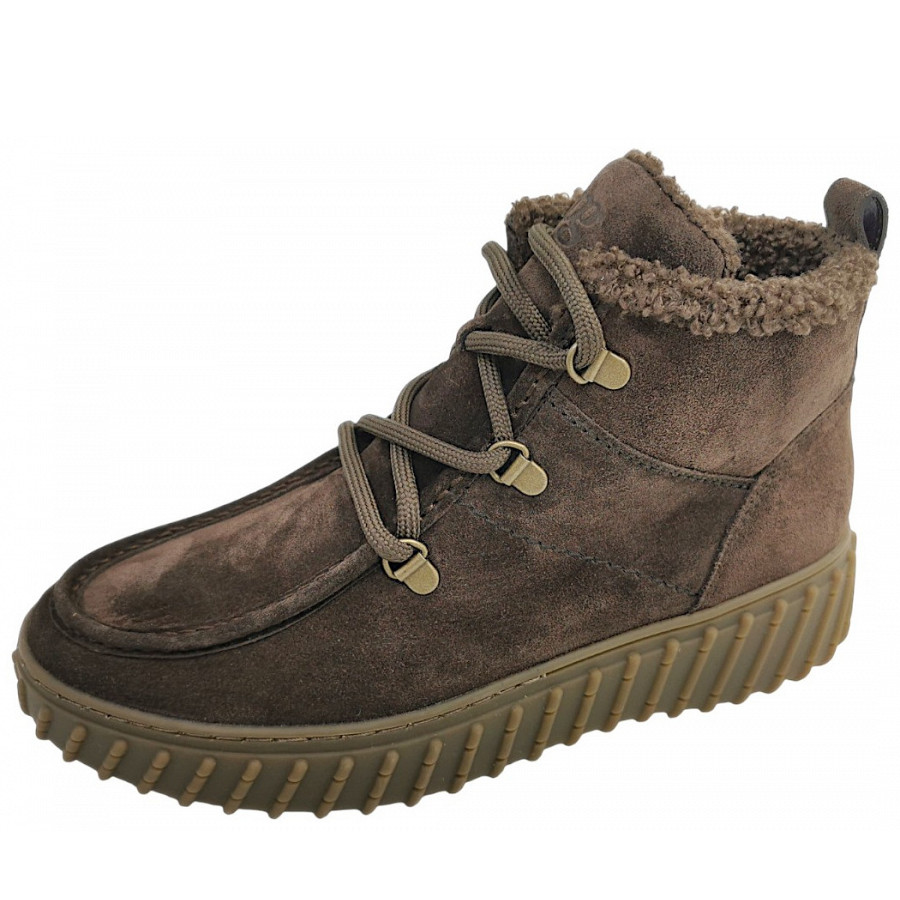 Paul Green Damen Schnürstiefel In Mocca 01