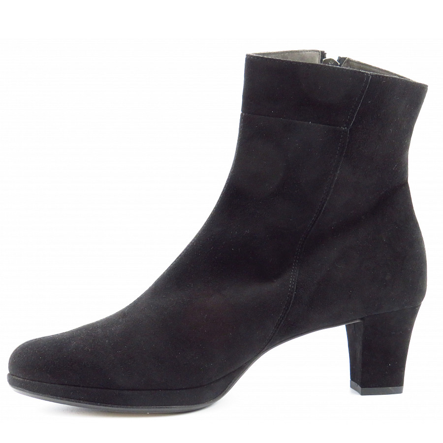 Paul Green Damen Samtziege Schw./Anthr. Stiefelette In Schwarz/Anthrazit