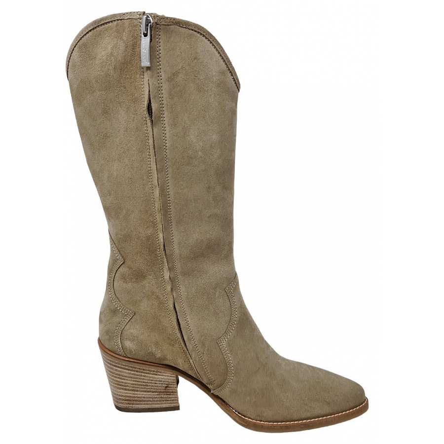 Paul Green Damen Schaftstiefel In Grain Beige