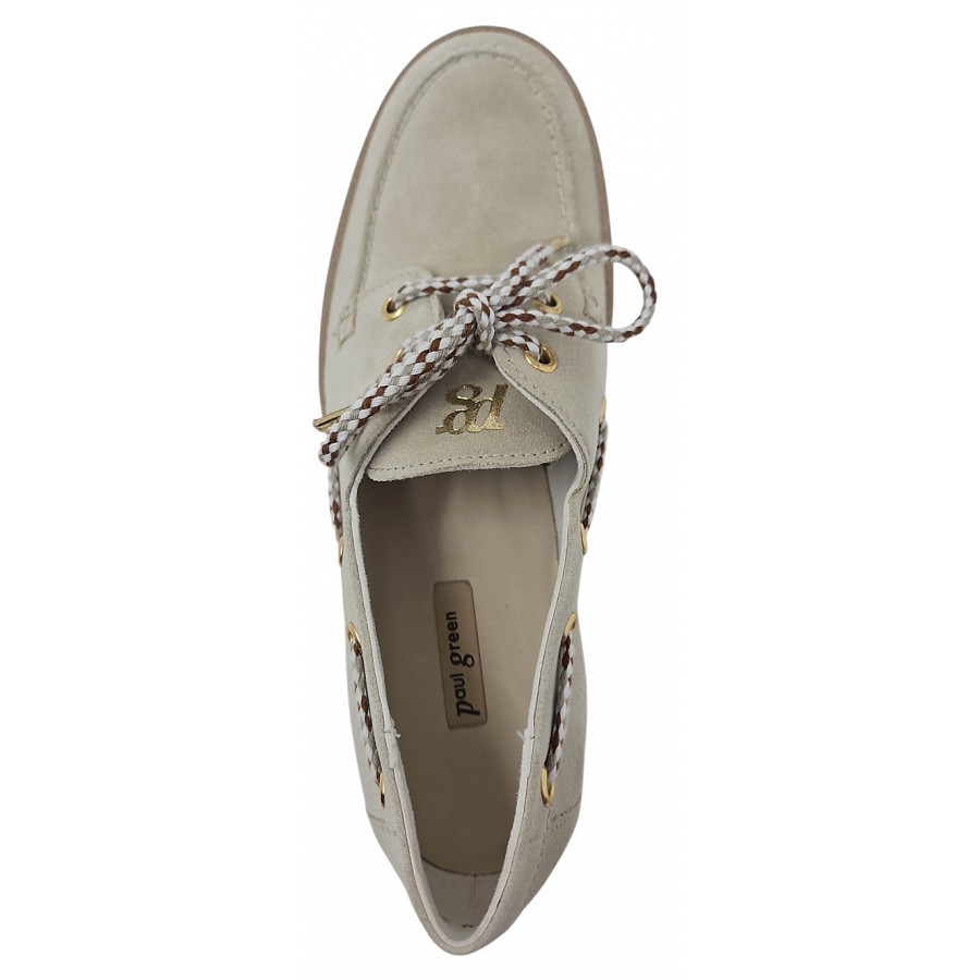 Paul Green Damen Sportlicher Schnürer In Beige Bisquit
