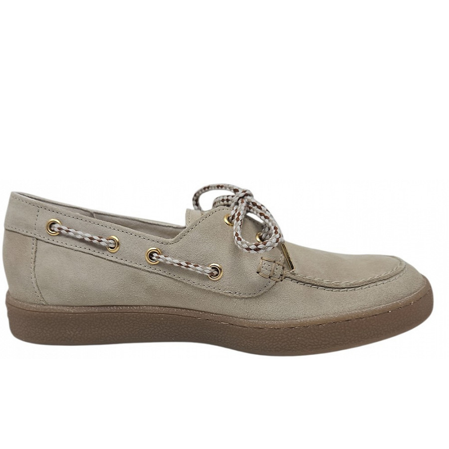 Paul Green Damen Sportlicher Schnürer In Beige Bisquit