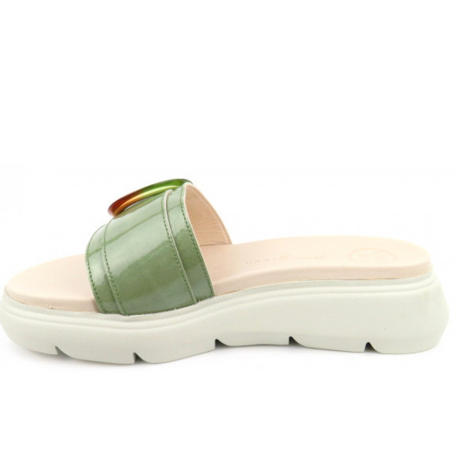 Paul Green Damen Sportlack Sage Pantolette In Grün