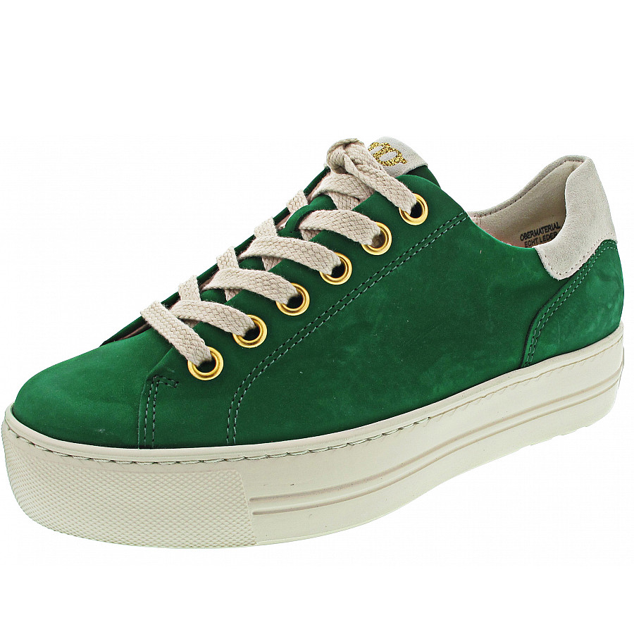 Paul Green Damen Sneaker Low In Green-Ivory