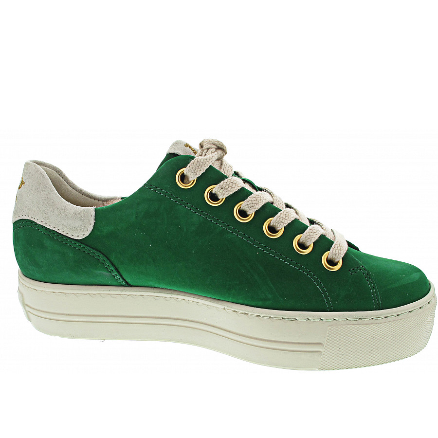 Paul Green Damen Sneaker Low In Green-Ivory