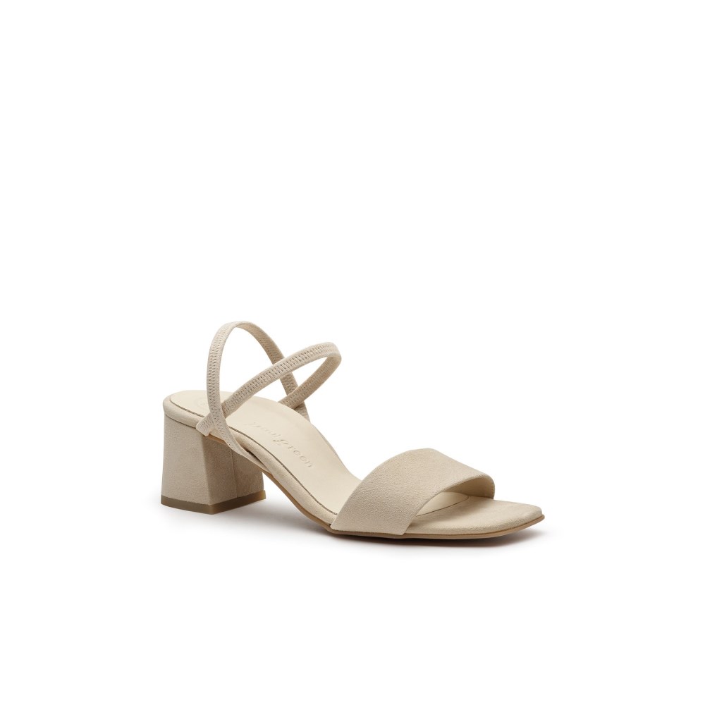 Paul Green Damen-Sandalen Destiny Wildleder in Biscuit