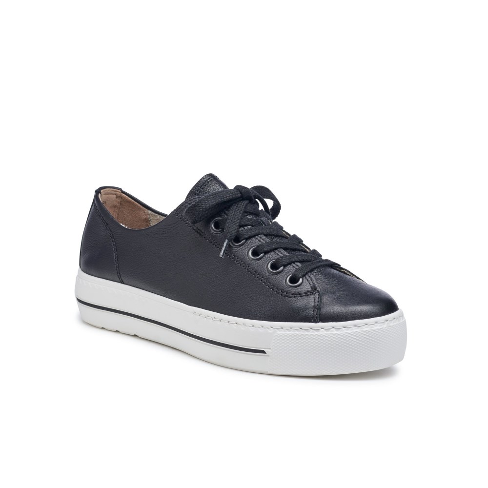Paul Green Damen-Sneaker Bixby Schwarzes Leder