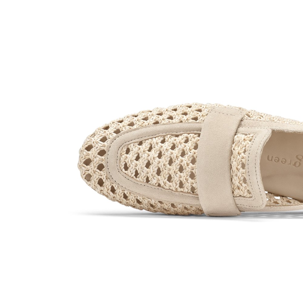 Paul Green Damen-Loafer Delta aus Natur-Silberleder