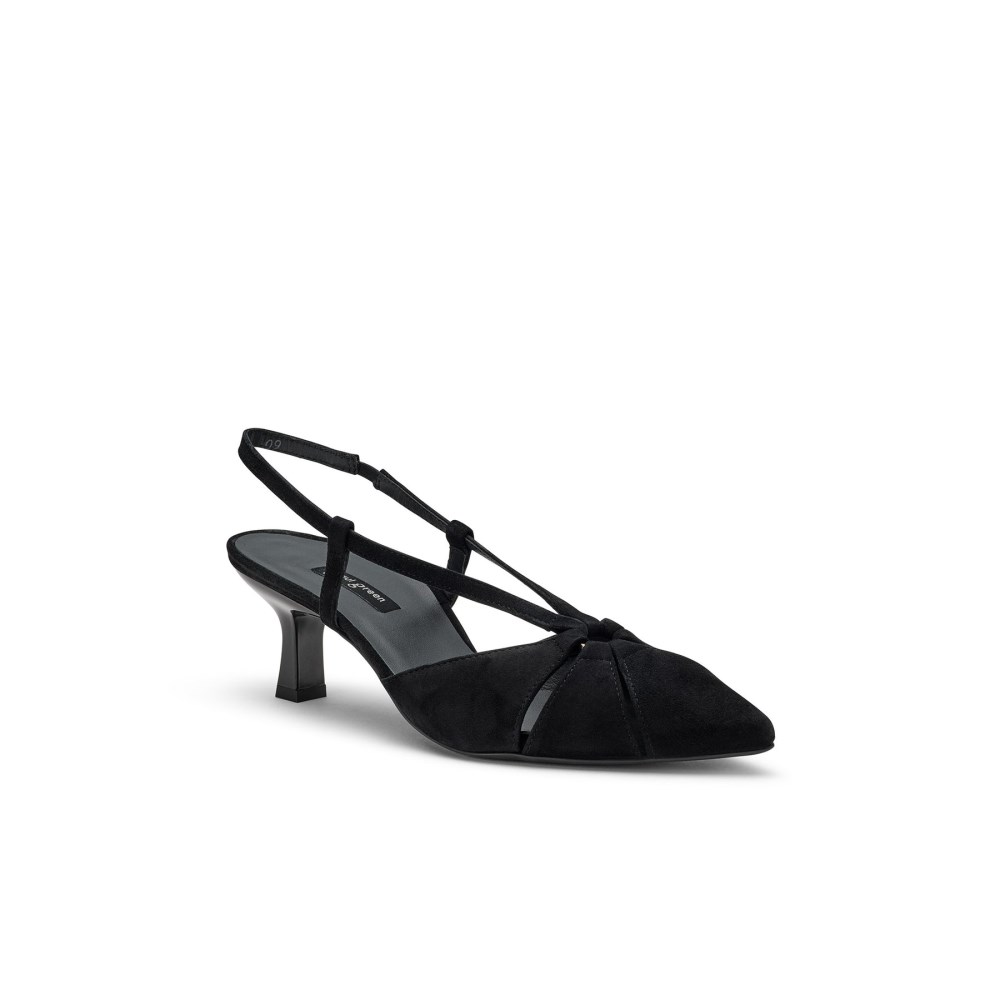 Paul Green Damen-Pumps Daria schwarzes Wildleder