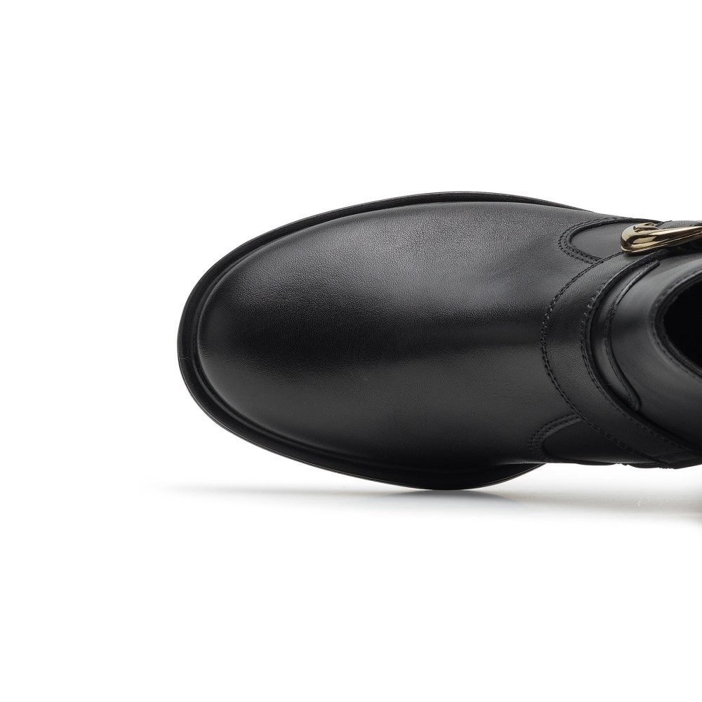 Paul Green Damen-Stiefel Dakota Schwarz Leder