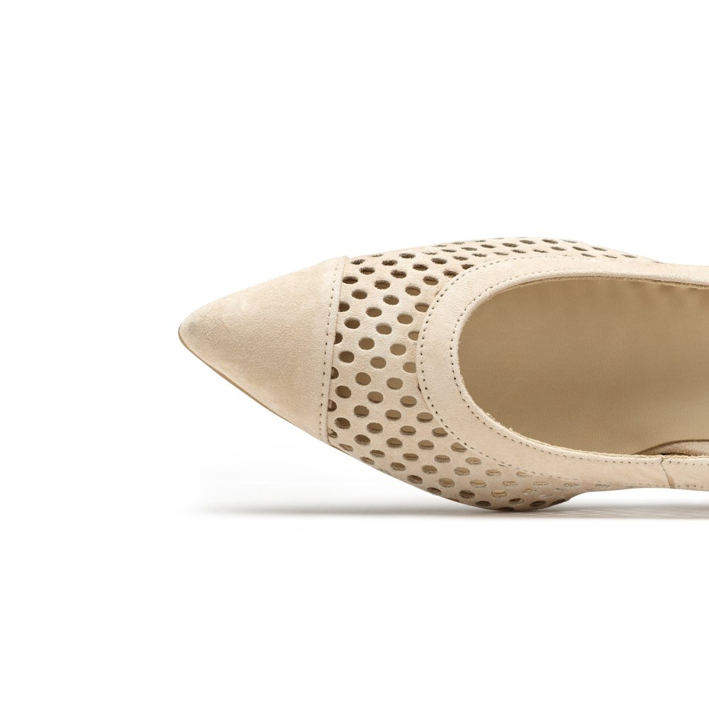 Paul Green Damen-Sneaker Derby Sling in Biscuit-Wildleder