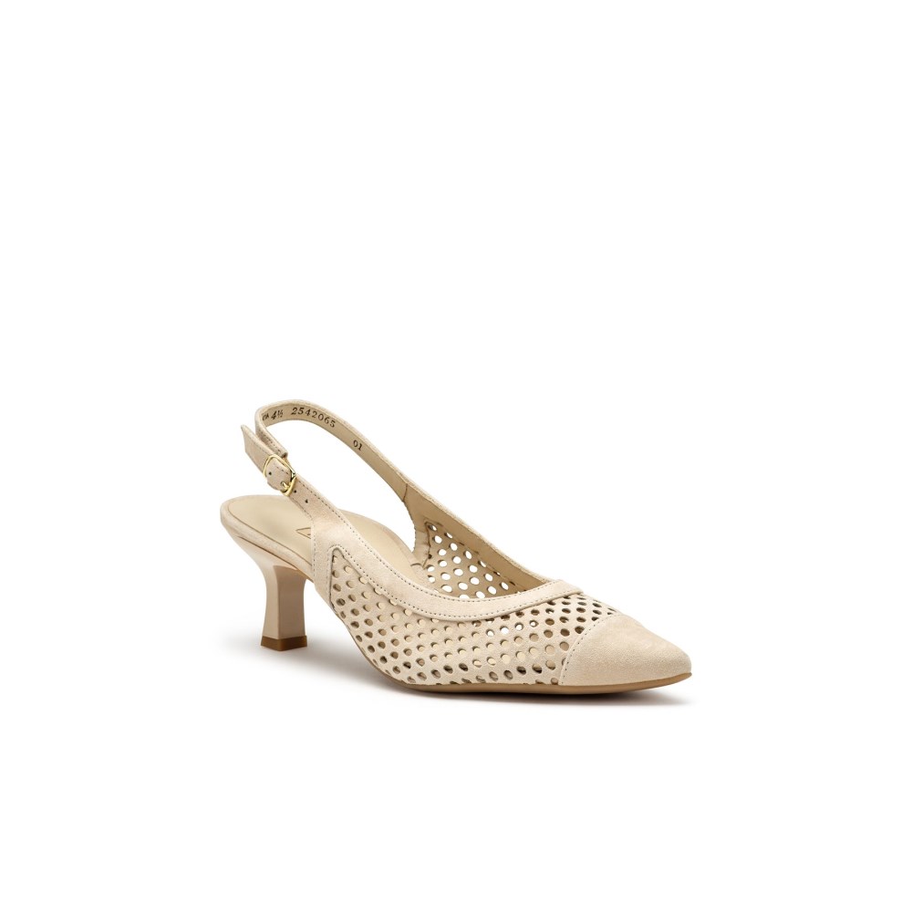 Paul Green Damen-Sneaker Derby Sling in Biscuit-Wildleder