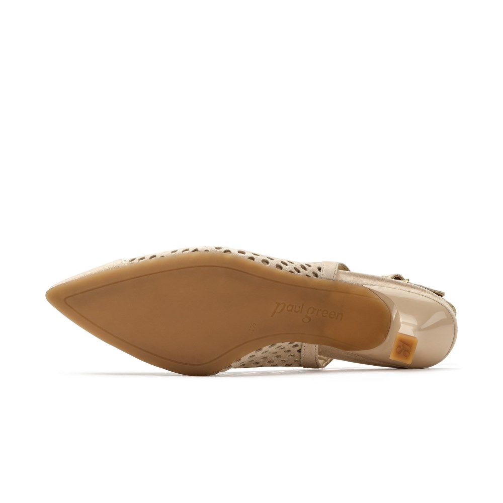 Paul Green Damen-Sneaker Derby Sling in Biscuit-Wildleder