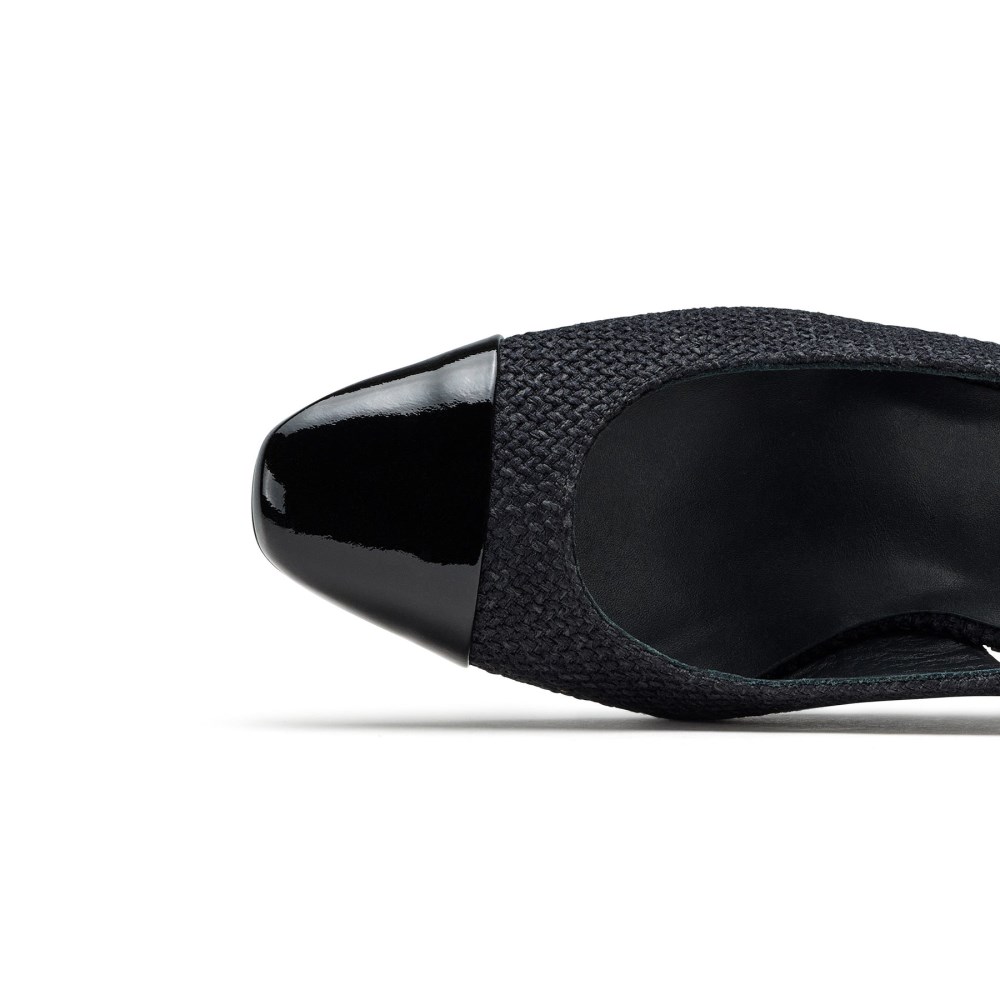 Paul Green Damen-Sneaker Dallas mit Absatz Schwarz Lackleder
