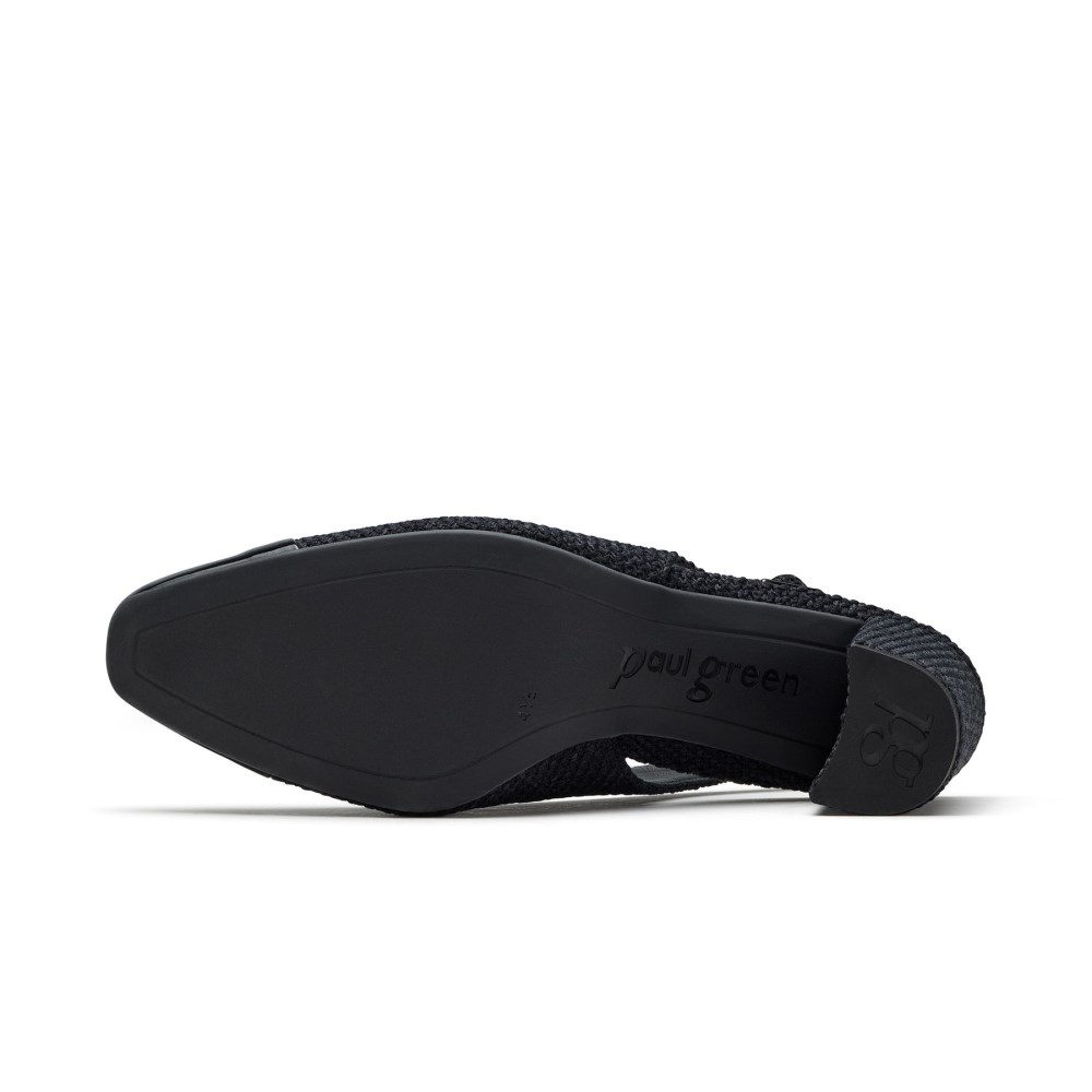 Paul Green Damen-Sneaker Dallas mit Absatz Schwarz Lackleder