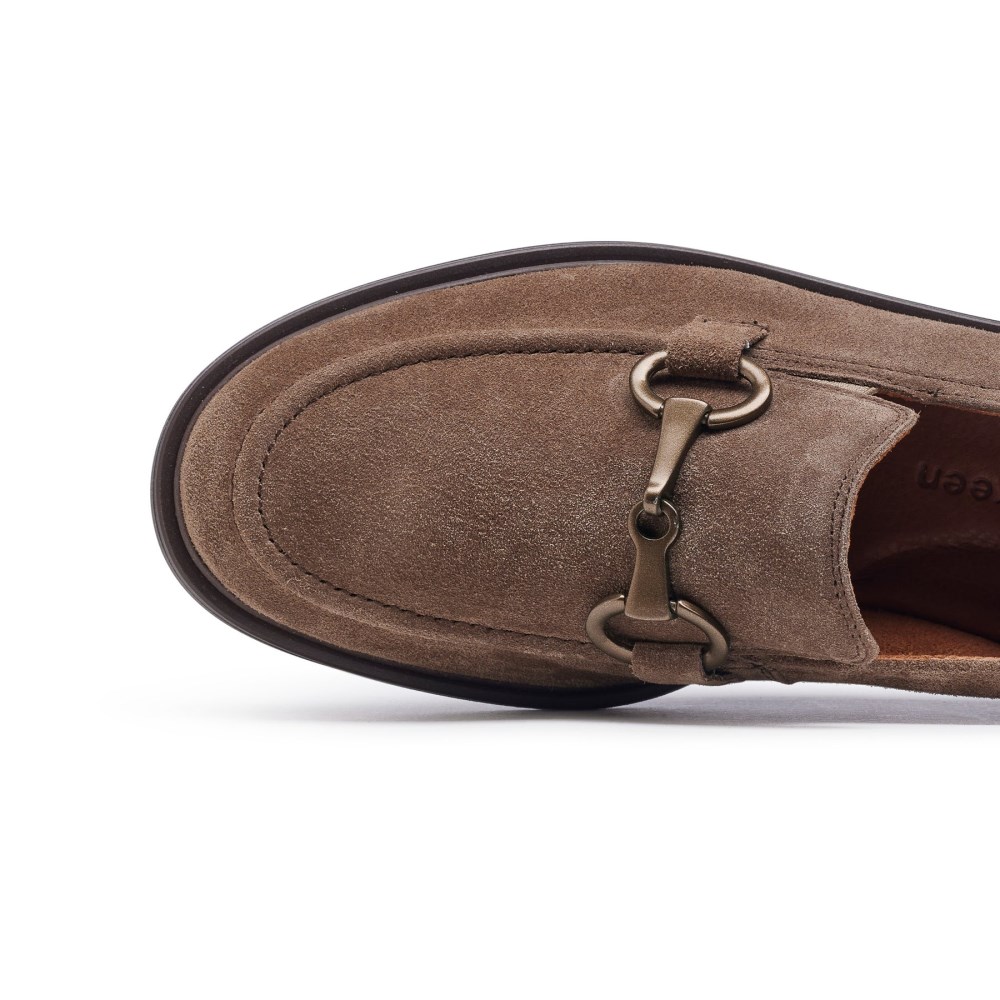 Paul Green Damen-Loafer Taylor aus weichem Wildleder in Erdtönen