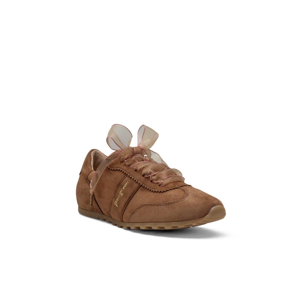 Paul Green Damen-Sneaker Pranz Nussbraunes Wildleder