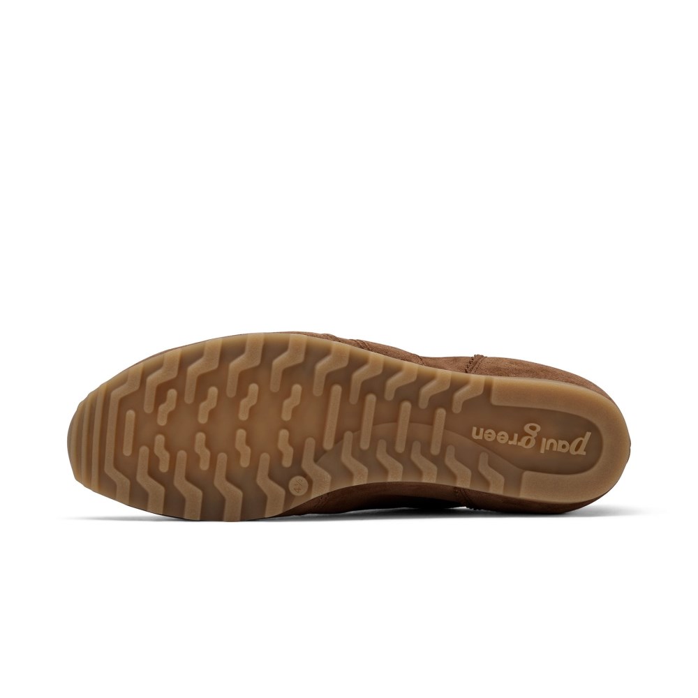 Paul Green Damen-Sneaker Pranz Nussbraunes Wildleder
