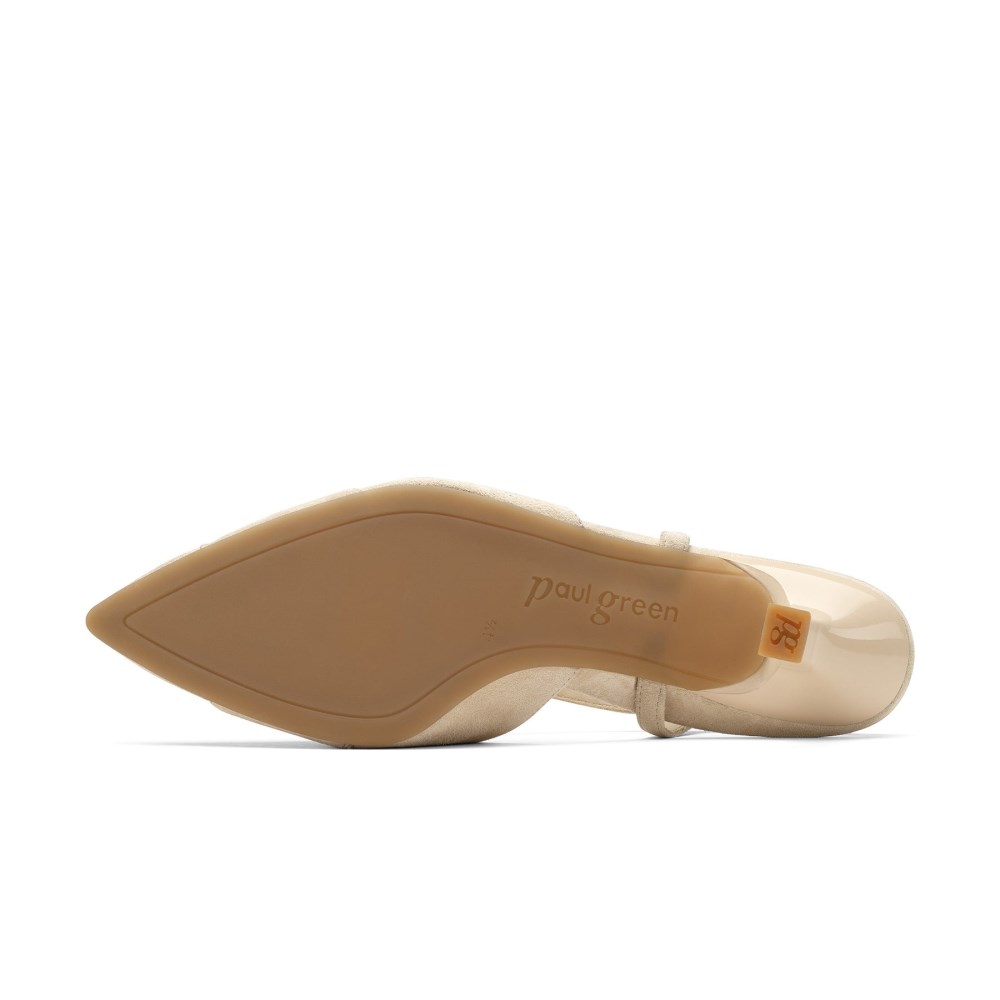 Paul Green Damen-Sneaker Daria mit Absatz Biscuit-Wildleder