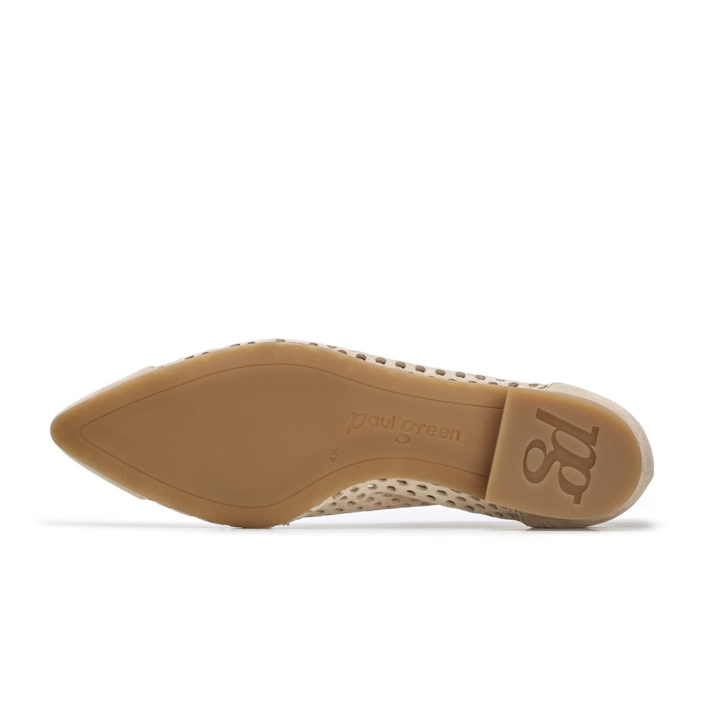 Paul Green Damen-Ballerinas Deanna aus Biscuit-Wildleder