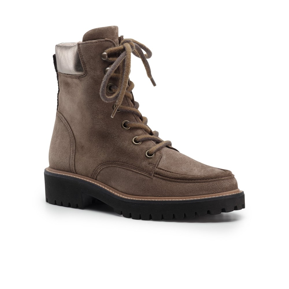 Paul Green Damen-Stiefel Duke aus Nubukleder mit Metallic-Effekt