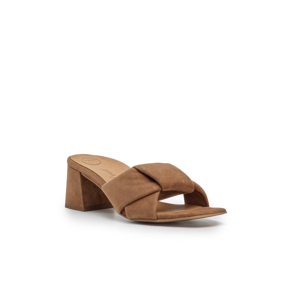 Paul Green Damen-Sneaker Delight aus braunem Wildleder mit Absatz