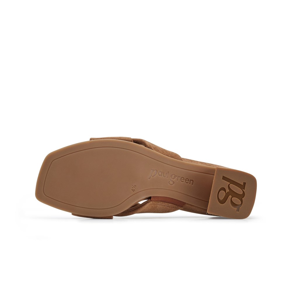 Paul Green Damen-Sneaker Delight aus braunem Wildleder mit Absatz