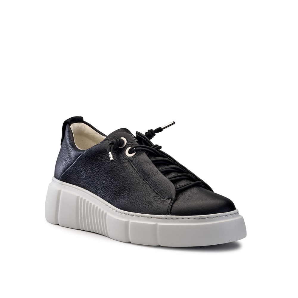 Paul Green Damen-Sneaker Abbey aus schwarzem Leder