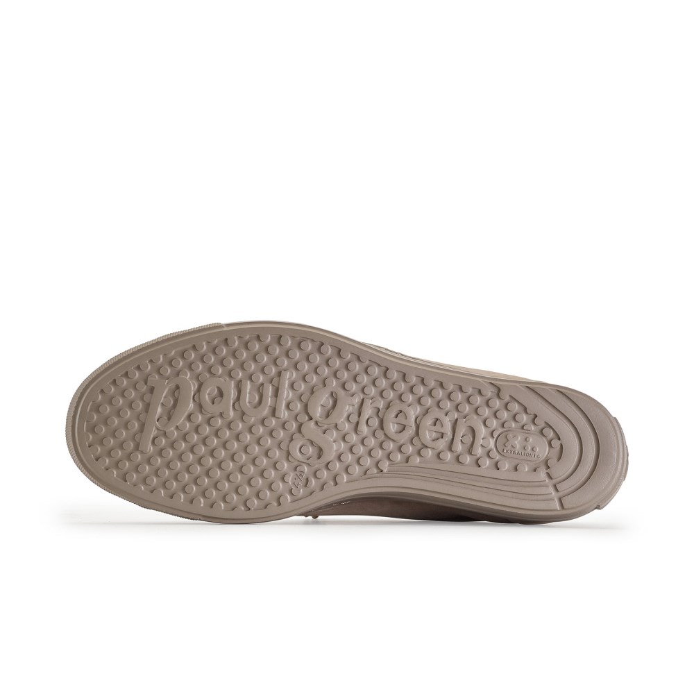 Paul Green Damen-Sneaker Faye aus taupefarbenem Nubukleder