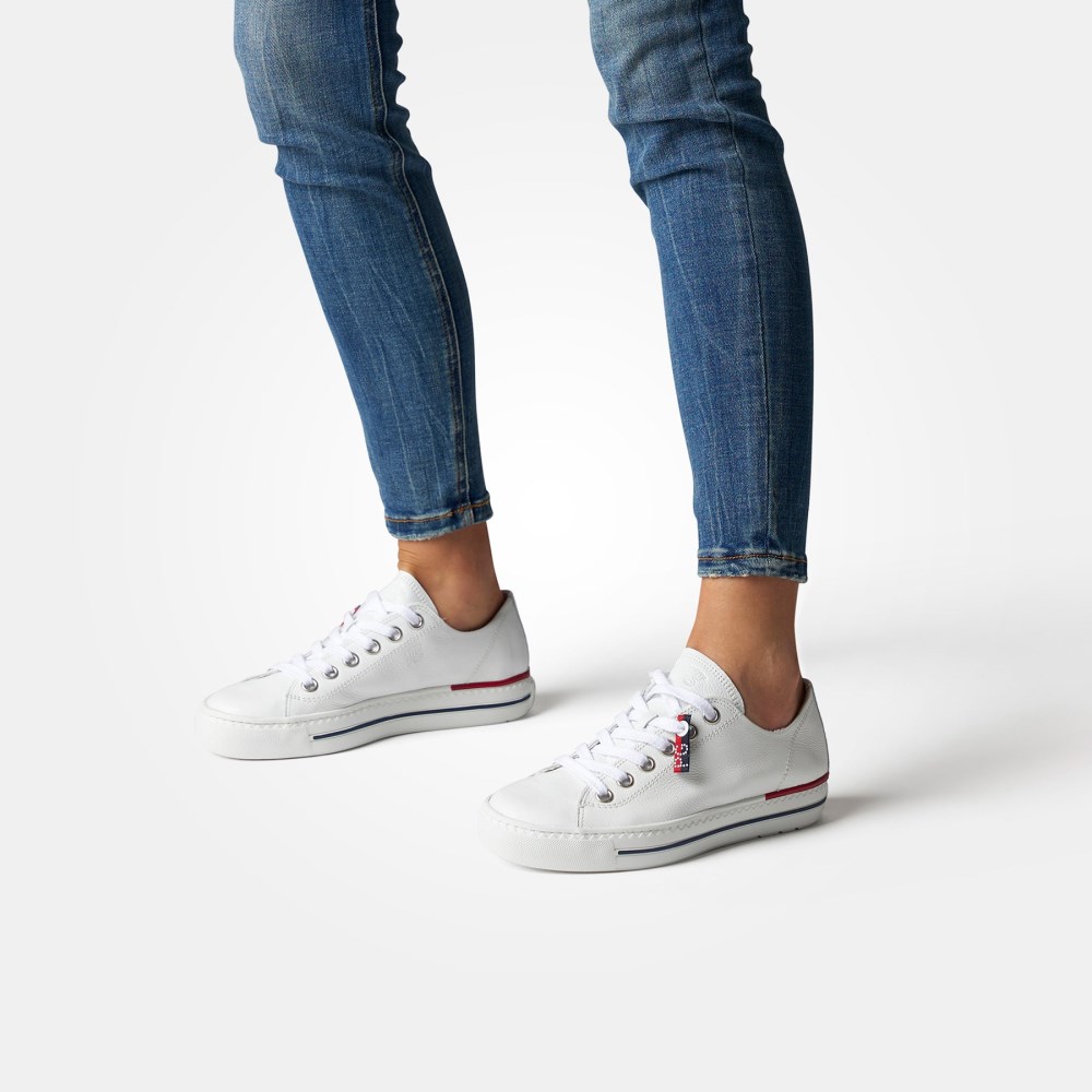 Paul Green Damen-Sneaker Carly aus weißem Leder